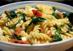 Fusilli con verdure e mozzarella